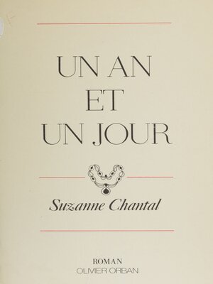 cover image of Un an et un jour